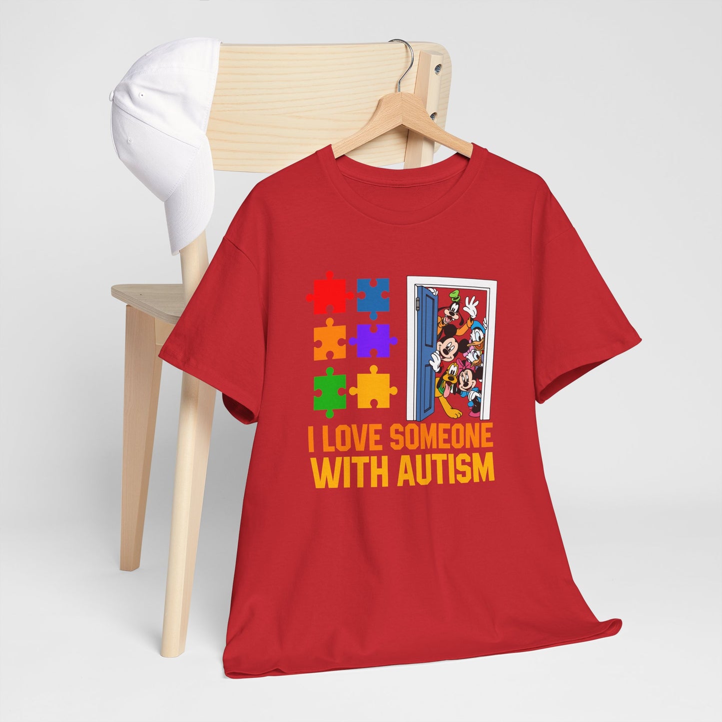 Autism Awareness T-Shirt – "I Love Someone With Autism" Puzzle Heart Tee