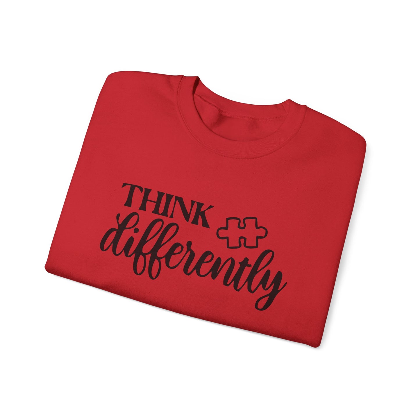 Think Differently Puzzle Piece Crewneck Sweatshirt
