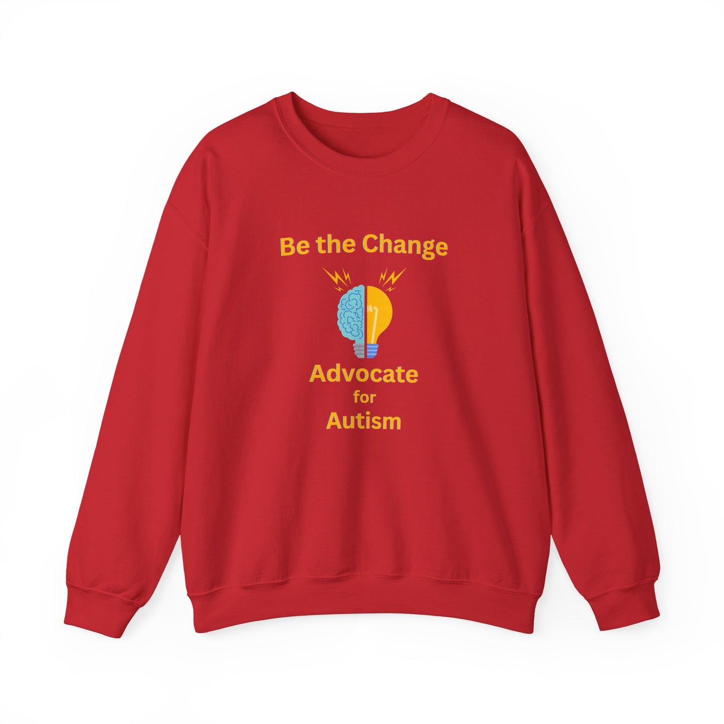 Advocate for Autism Crewneck Sweatshirt — "Be the Change" Awareness Pullover