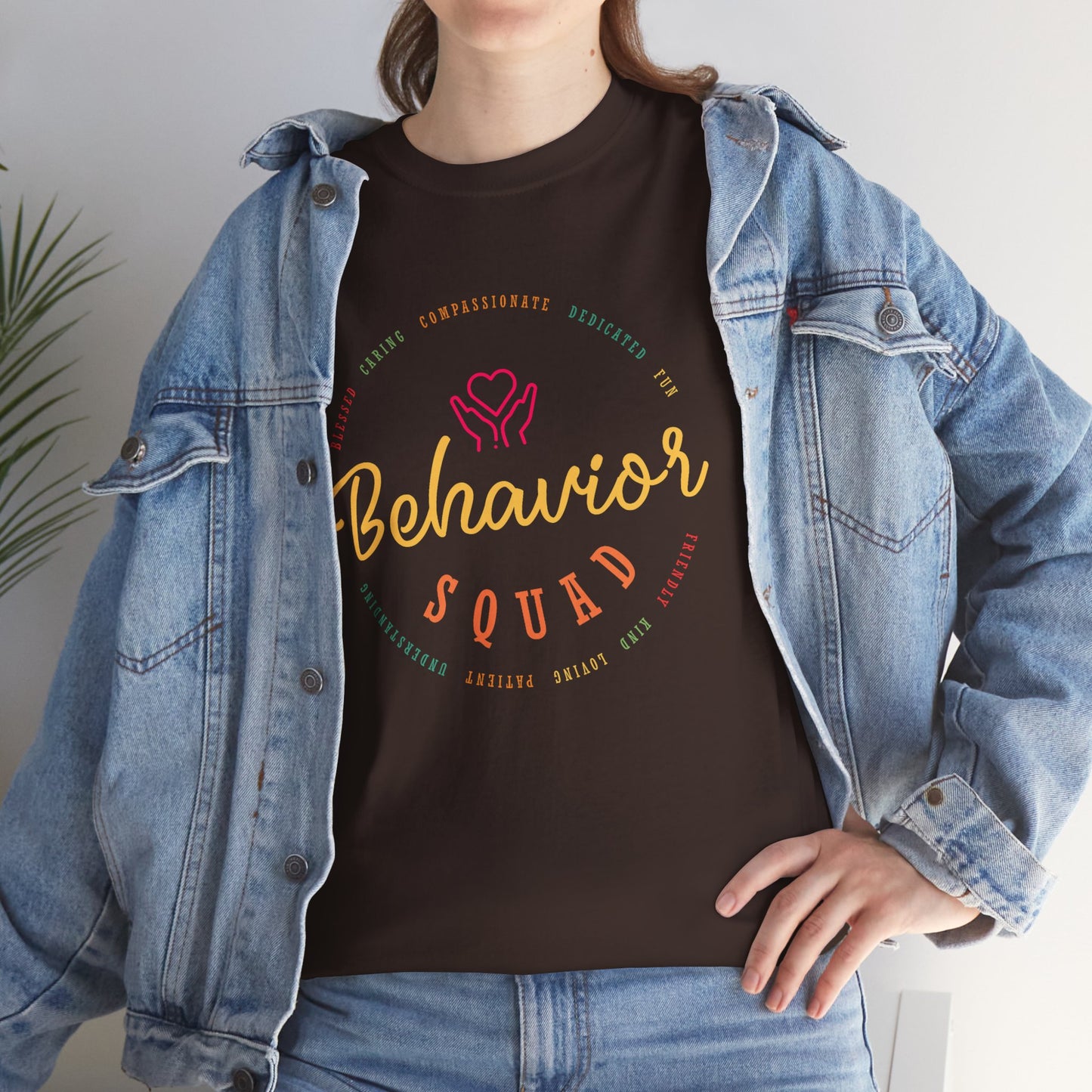 Behavior Squad T-Shirt — Pastel Heart Crew Tee for Teachers & Counselors