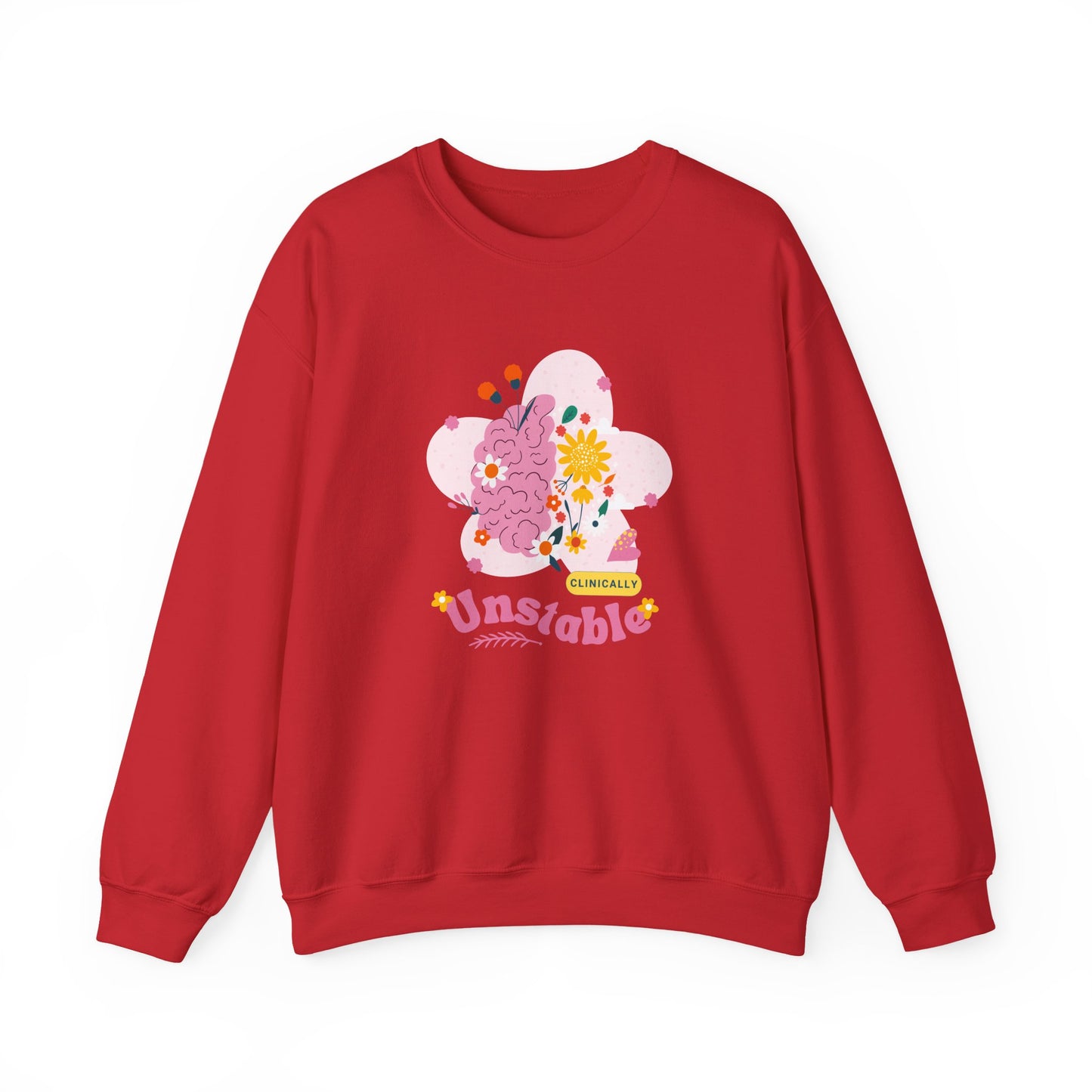 Unstable Floral Brain Crewneck Sweatshirt