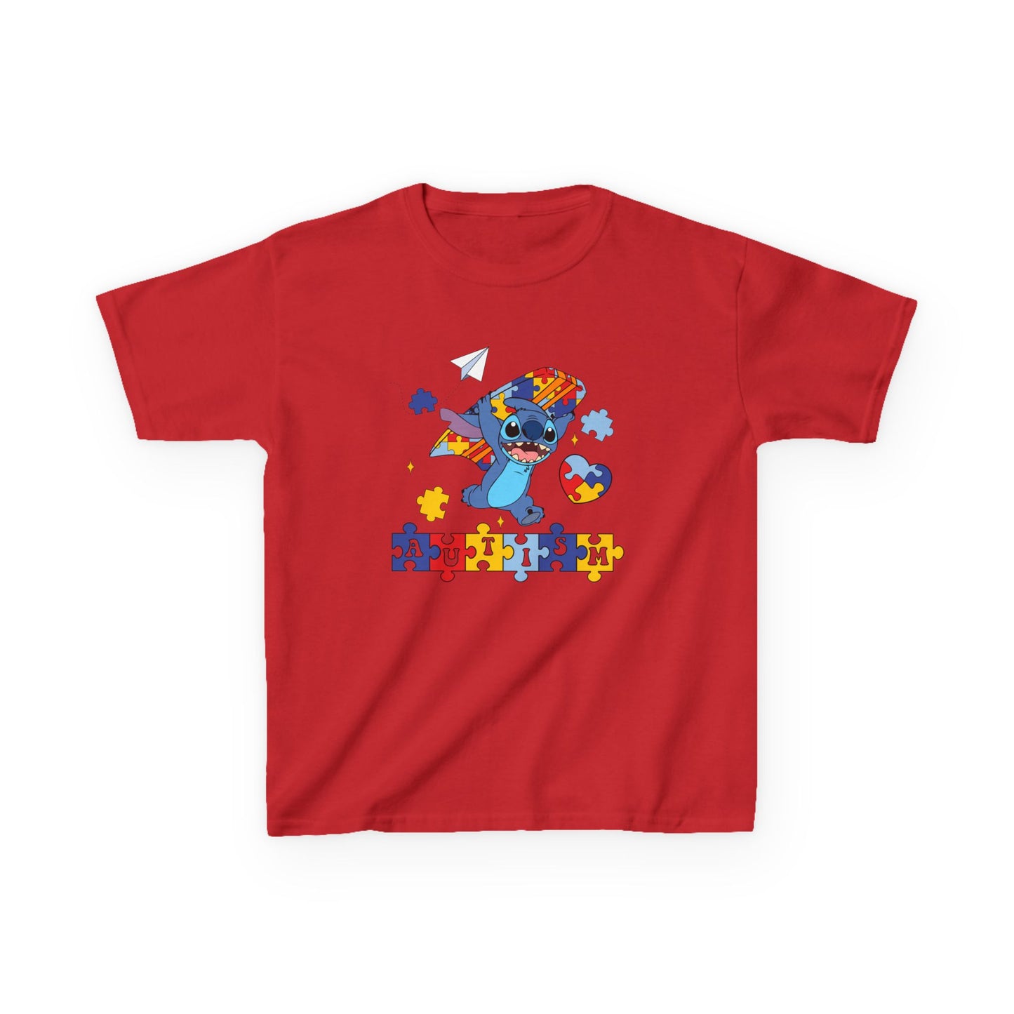 Autism Puzzle Heart Kids T-Shirt – Colorful Support & Awareness Tee