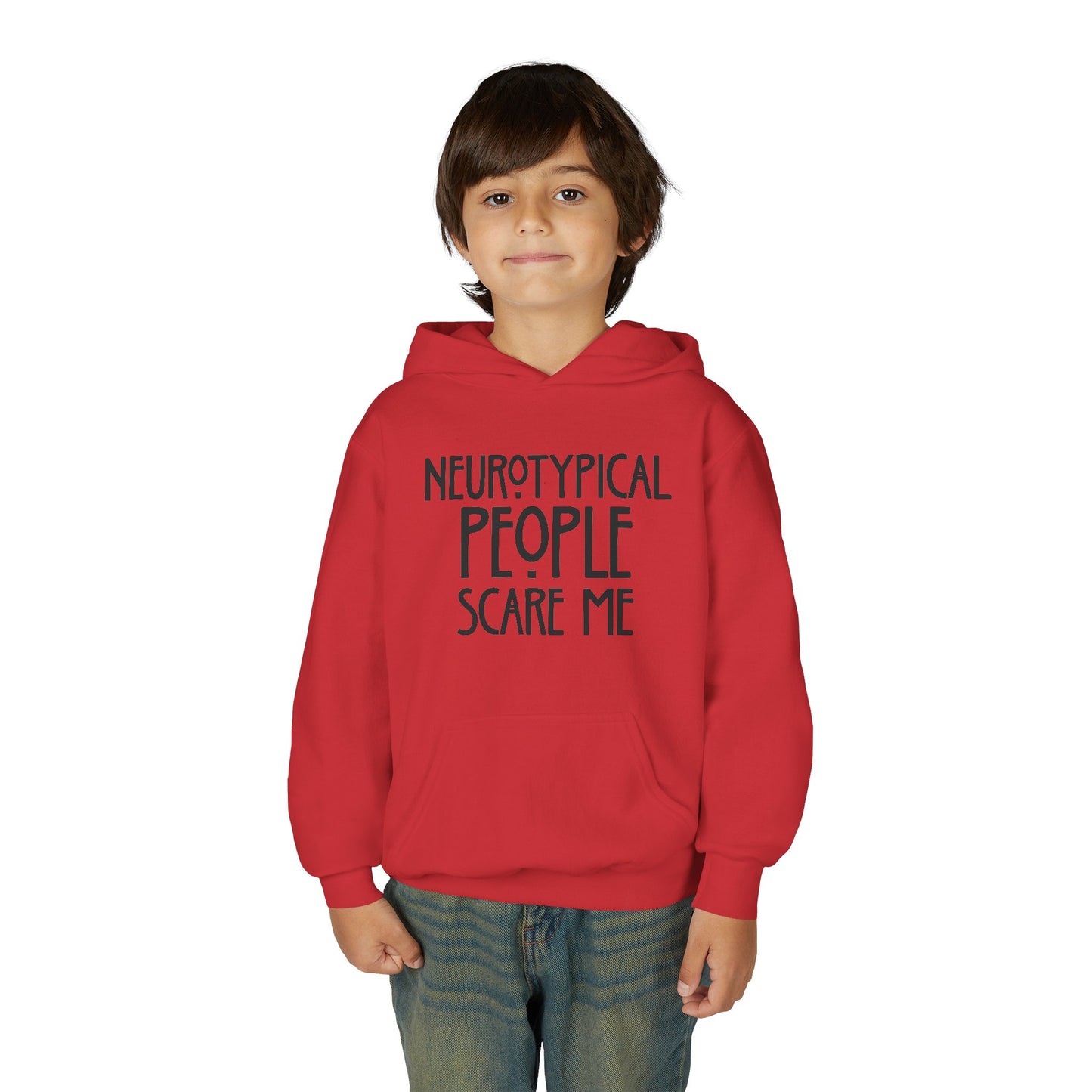 Youth Hoodie - "Neurotypical People Scare Me" Autism Awareness Pullover