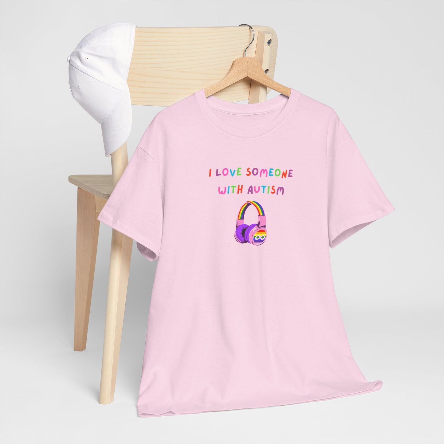 Autism Awareness Unisex Heavy Cotton Tee - I Love Someone with Autism