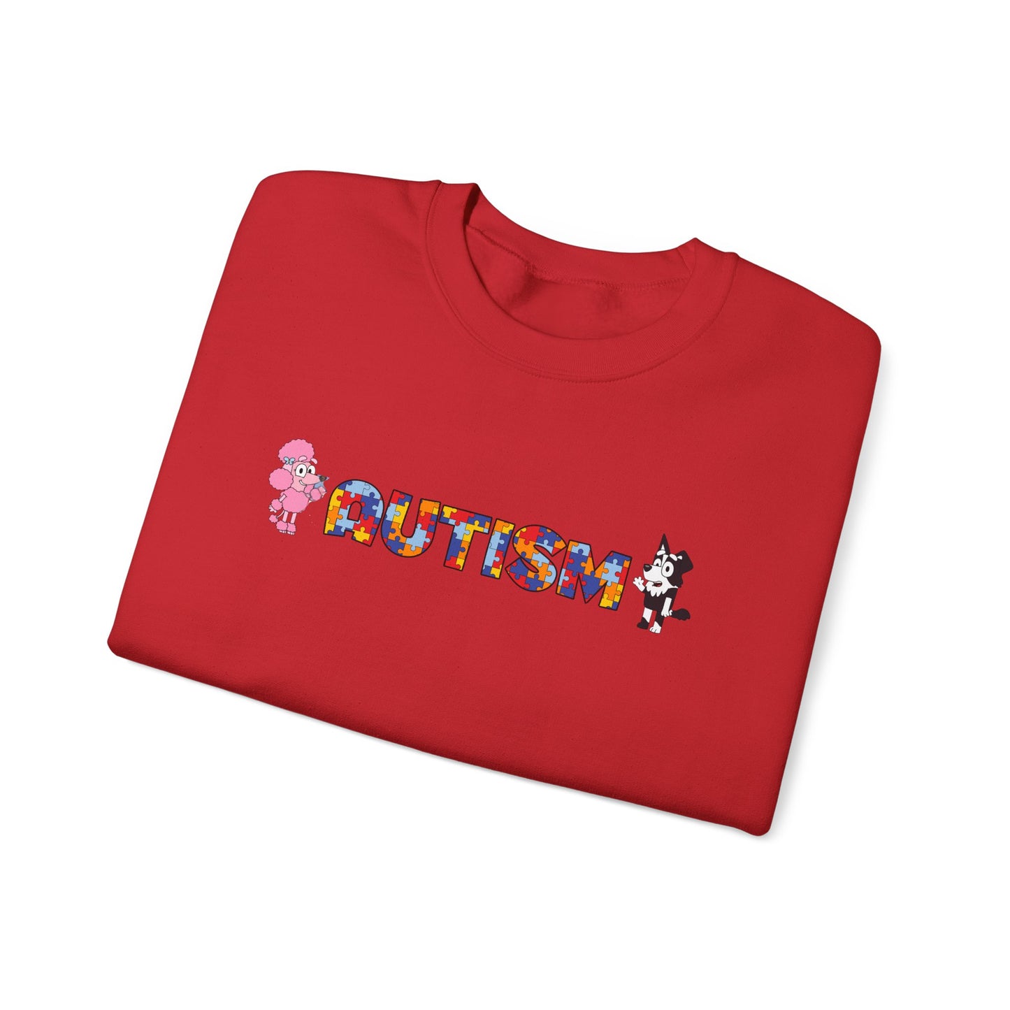 Autism Puzzle Heart Crewneck Sweatshirt