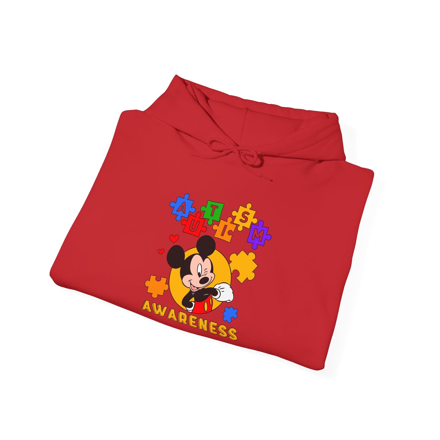 Autism Awareness Hoodie – Colorful Puzzle Heart Design