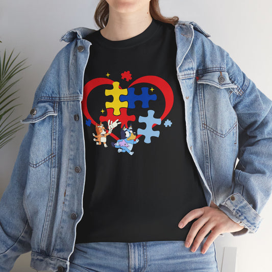 Autism Awareness Heart Puzzle T-Shirt