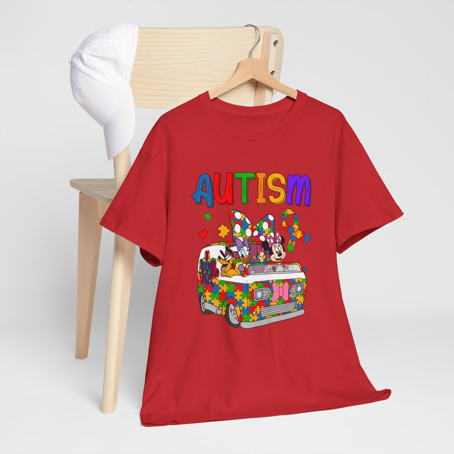 Autism Awareness Puzzle Van T-Shirt — Colorful Support Tee