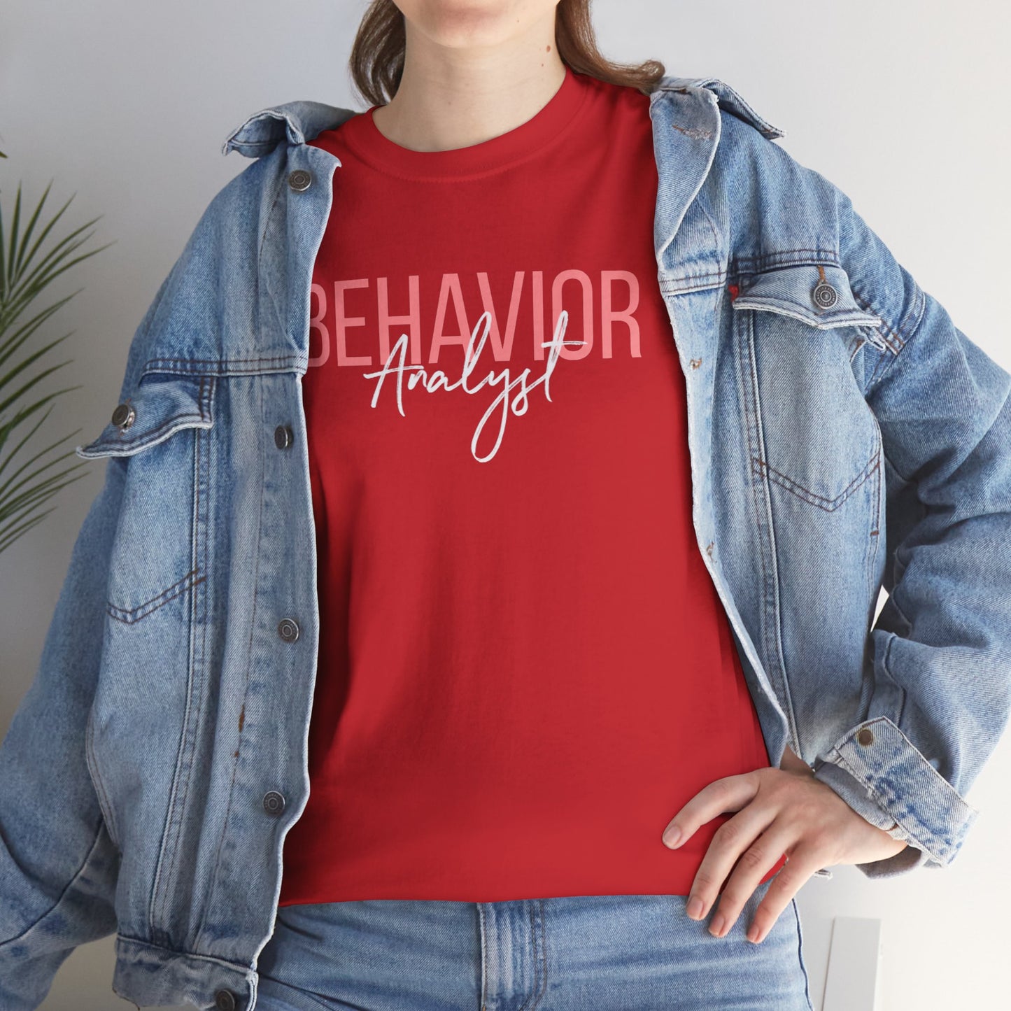 Behavior Analyst Tee — Pink Script Behavioral Science T-Shirt