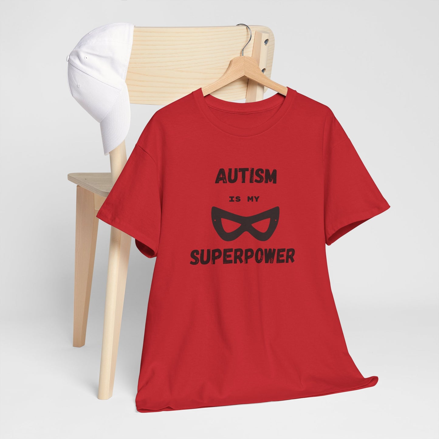 Autism is My Superpower Tee, Unisex Heavy Cotton Shirt, Gift for Autism Awareness, Inclusive Fashion, Inspirational T-Shirt