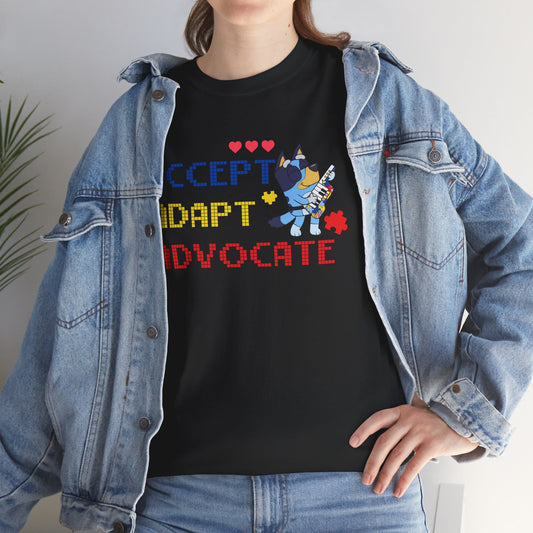 Accept Adapt Advocate Tee — Support & Advocacy Graphic T‑Shirt