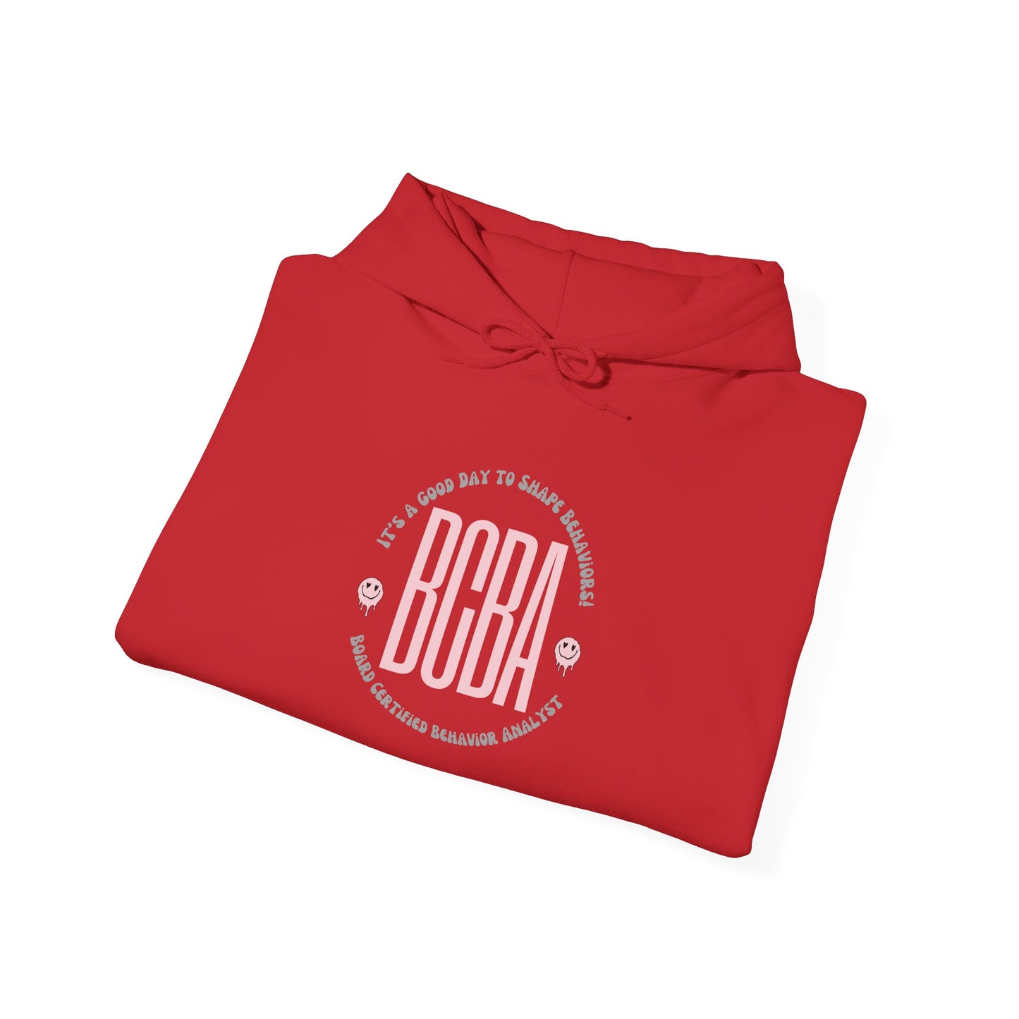 BCBA Circle Logo Hoodie – Soft Pink Behavioral Therapist Sweatshirt