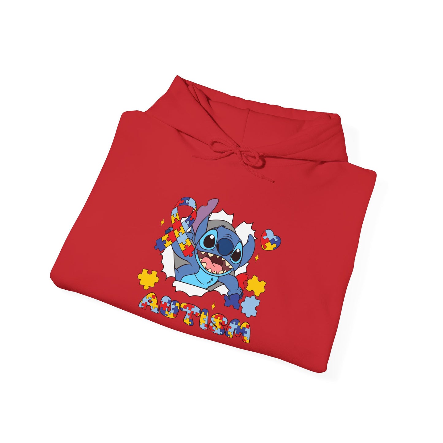 Autism Awareness Hoodie — Colorful Puzzle Stitch Design
