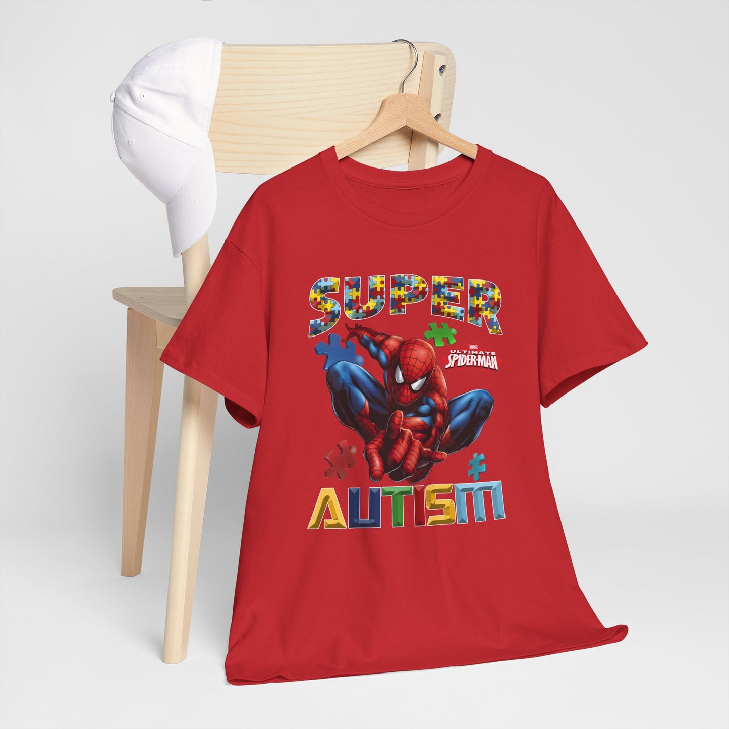 Autism Awareness T-Shirt — "Super Autism" Colorful Puzzle Design