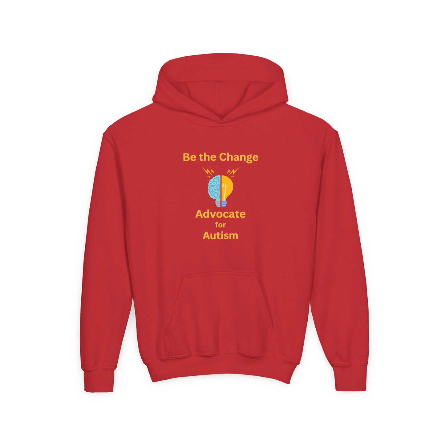 Youth Autism Advocate Hoodie — "Be the Change" Awareness Sweatshirt