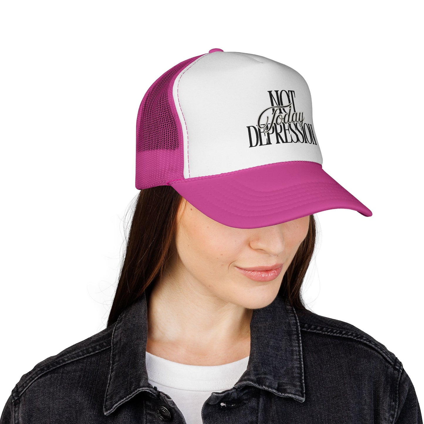 Trucker Cap — "Not Today Depression" Embroidered Mental Health Awareness Hat