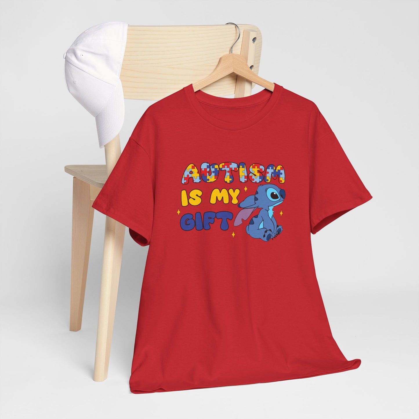 Autism Is My Gift T-Shirt — Colorful Puzzle Heart Design