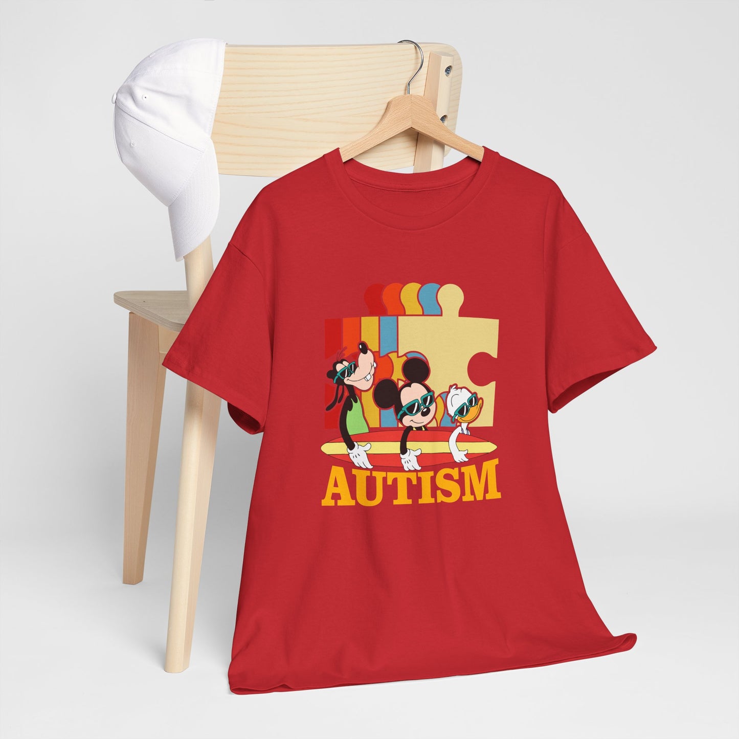 Autism Awareness Tee — Colorful Puzzle & Playful Characters Design