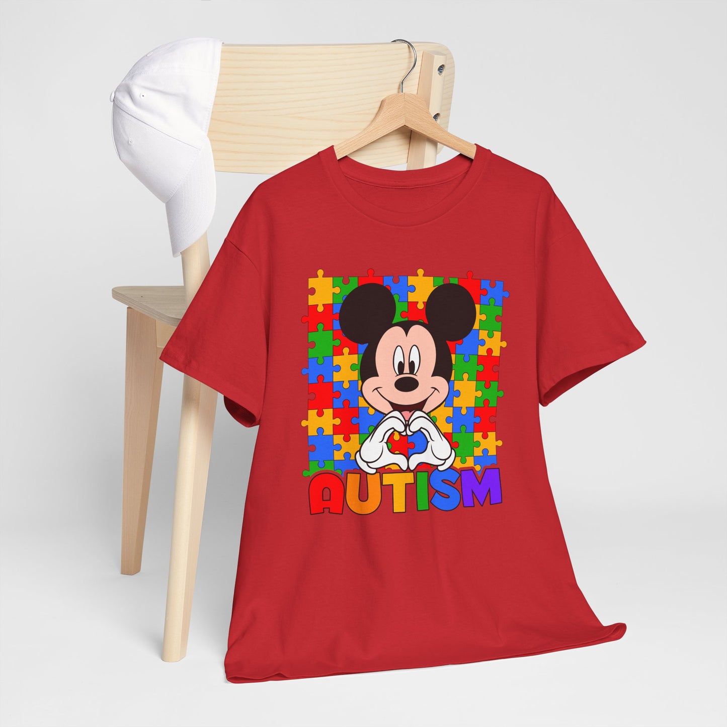 Autism Awareness T-Shirt — Colorful Puzzle Heart Design