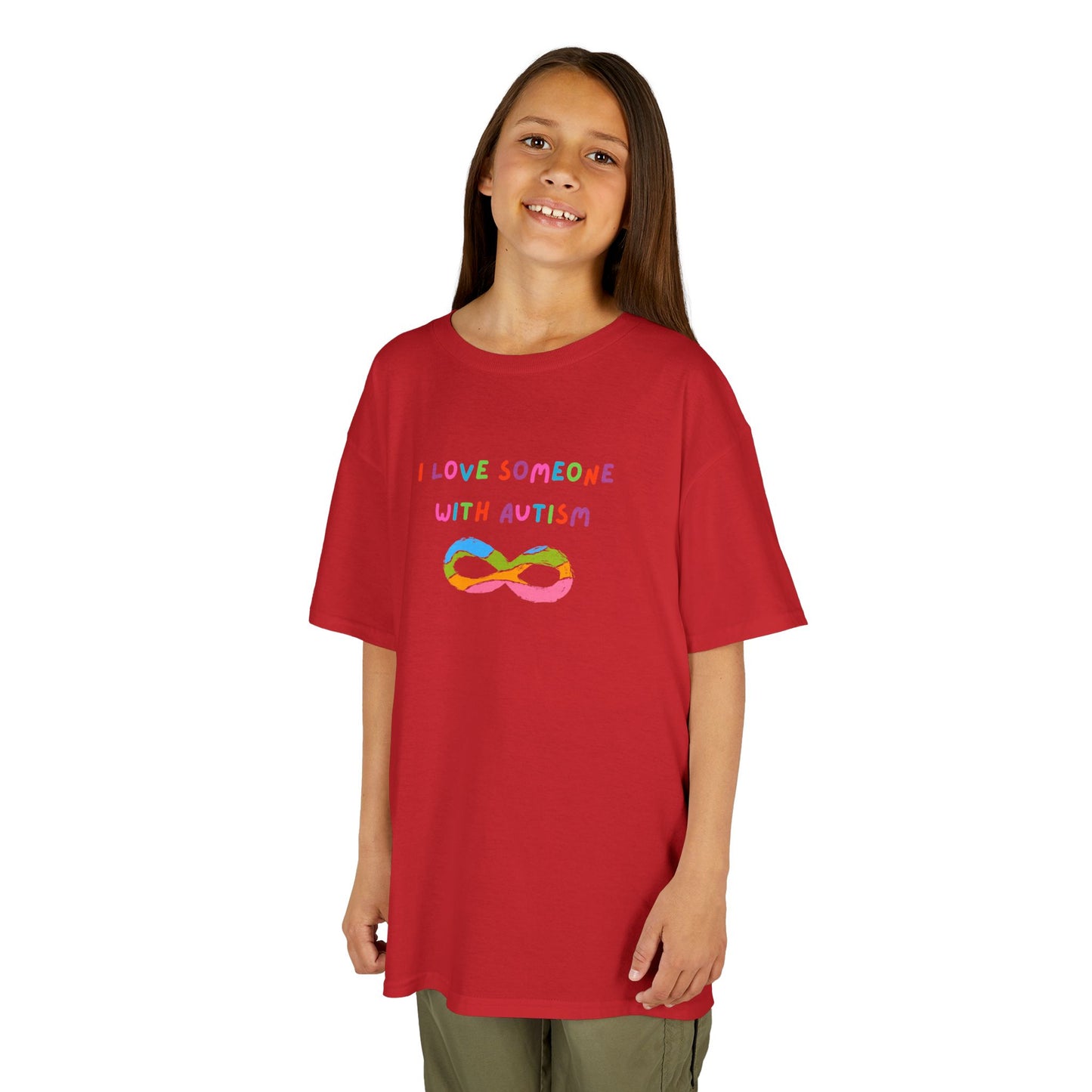Autism Love Kids Tee - I Love Someone With Autism Graphic T-Shirt