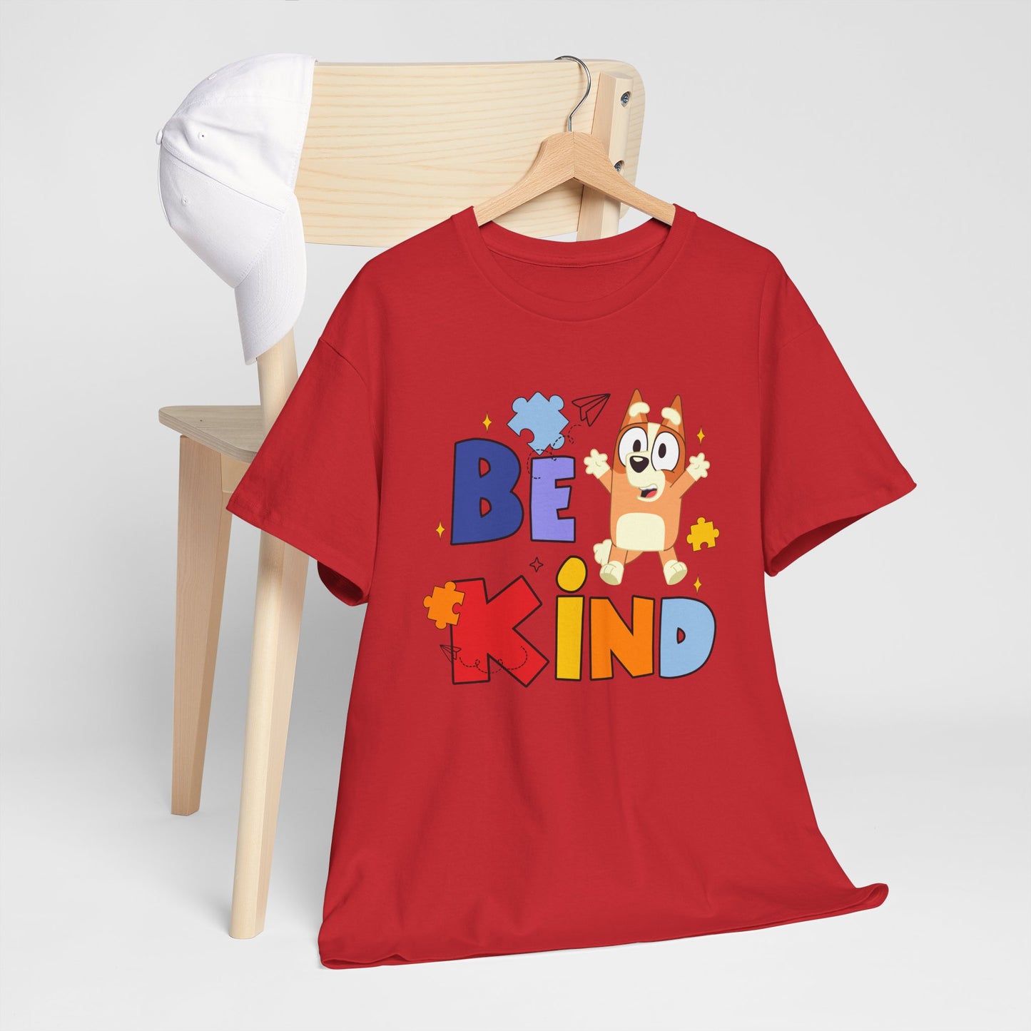Be Kind Kids T-Shirt — Cute Cartoon Dog Positive Message Tee