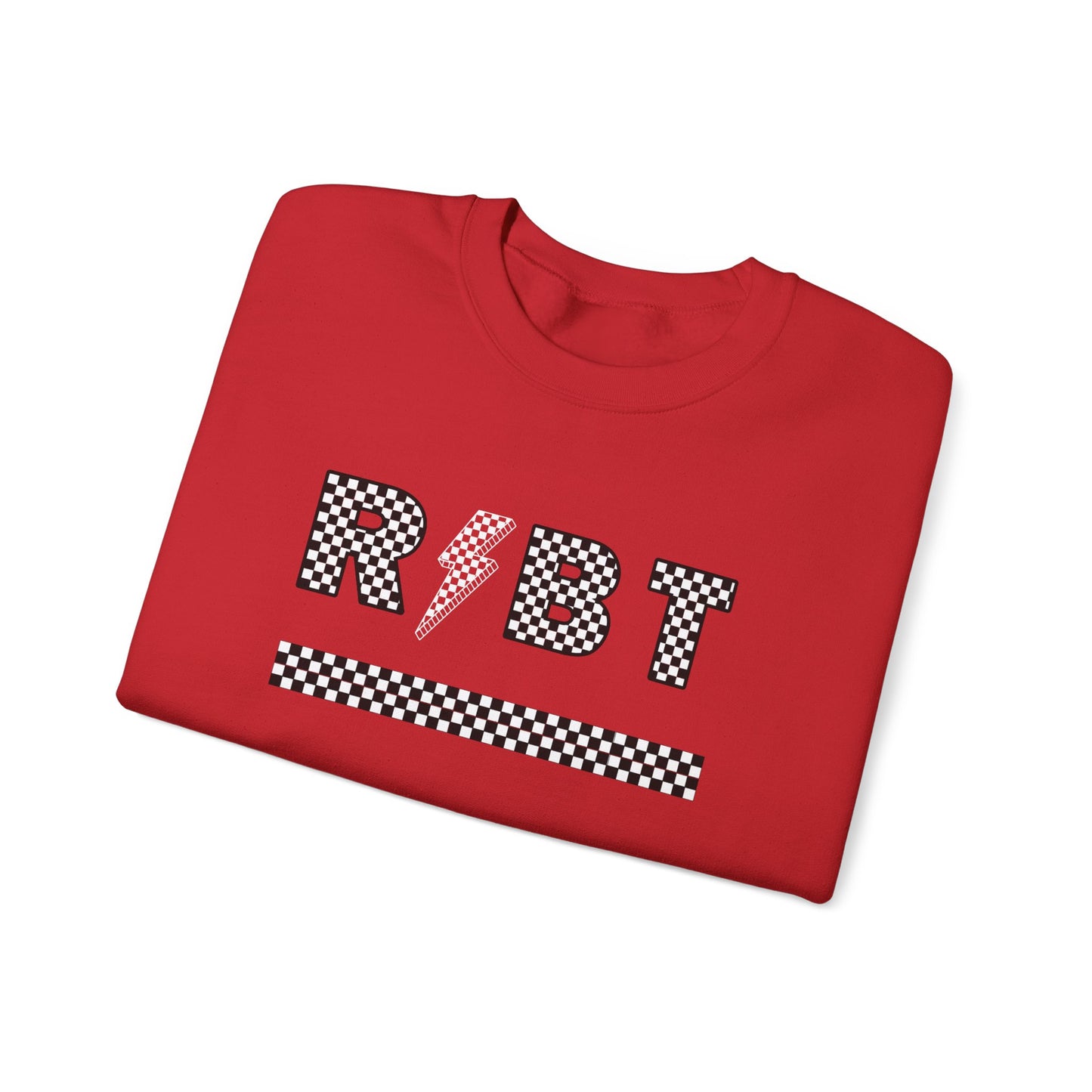 RBT Lightening Bolt Checkered Crewneck Sweatshirt
