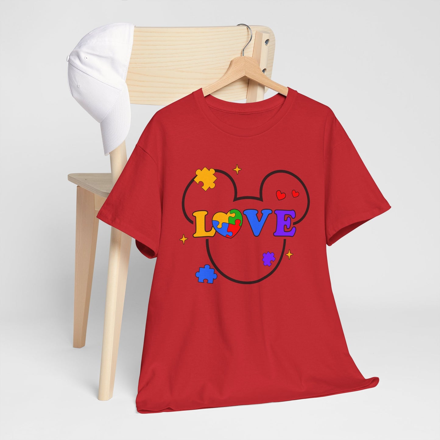 Love Puzzle T‑Shirt — Autism Awareness Heart Tee