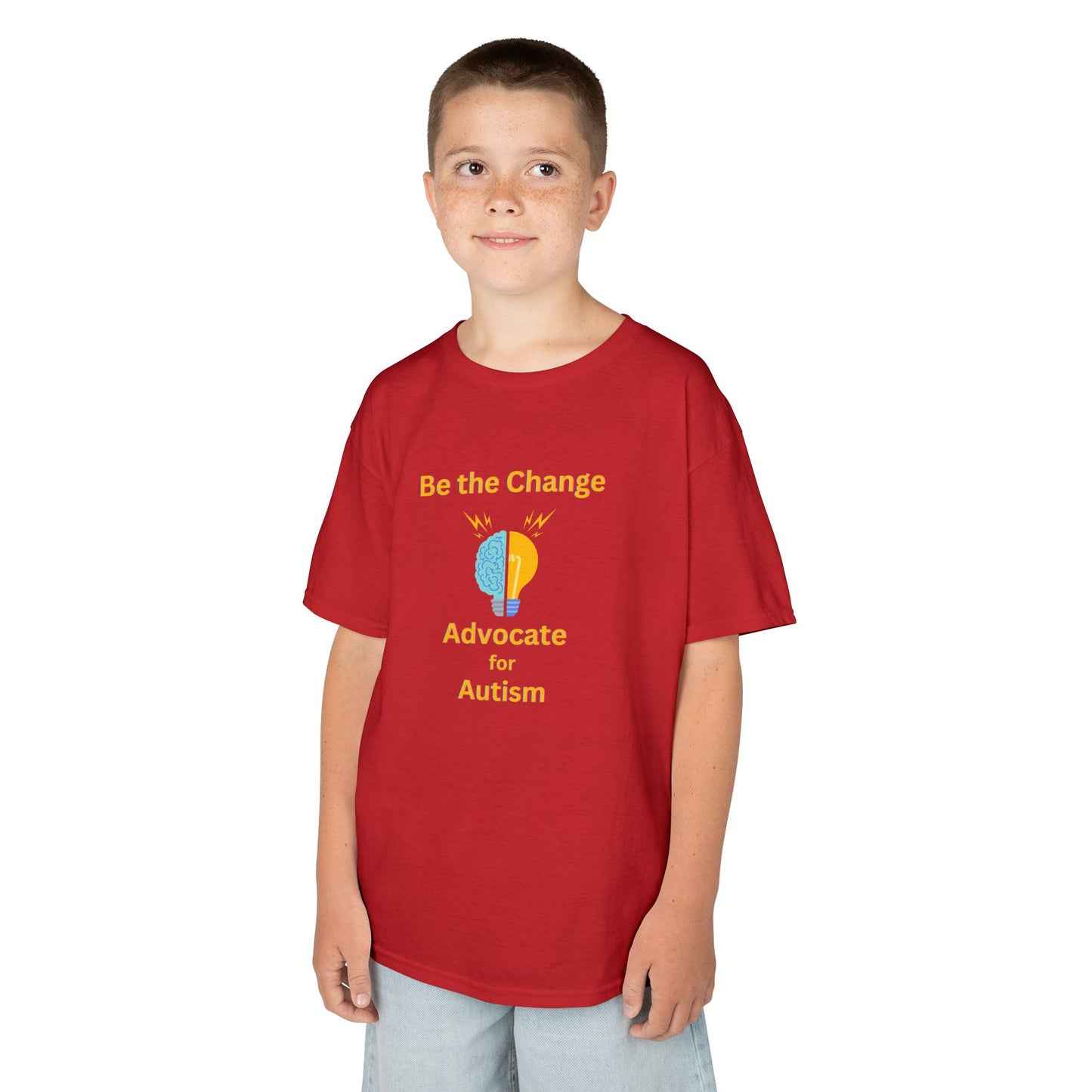 Kids Advocate for Autism Tee - Be the Change Cotton T-Shirt
