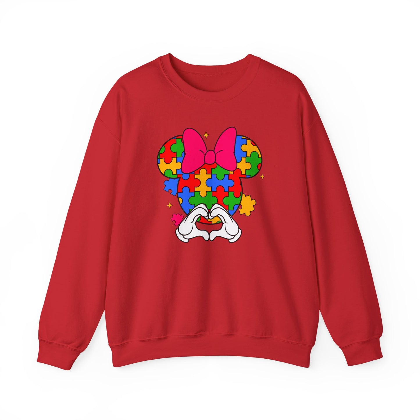 Autism Puzzle Minnie Crewneck Sweatshirt