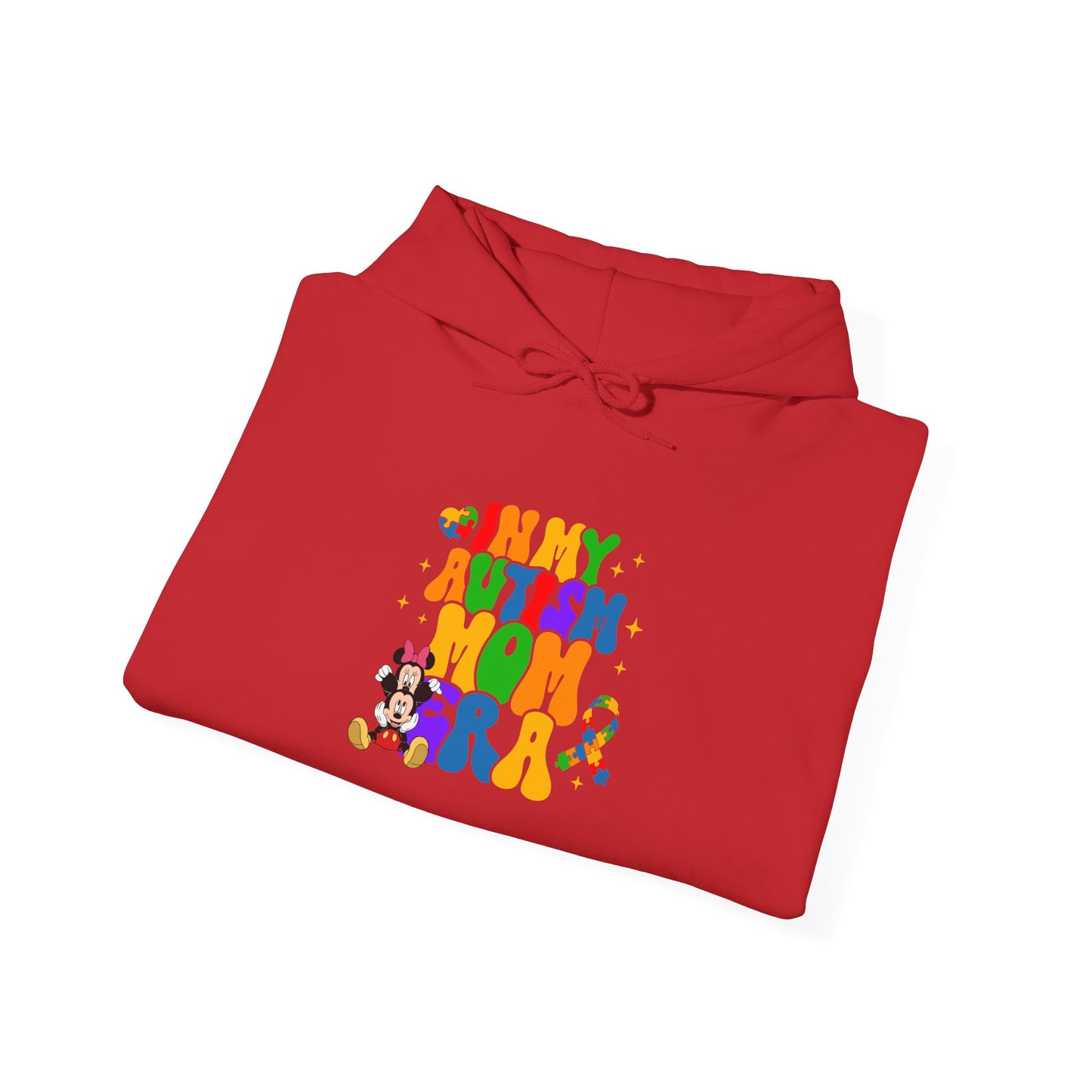 Autism Mom Hoodie — Colorful Puzzle Heart Design (Autism Awareness)