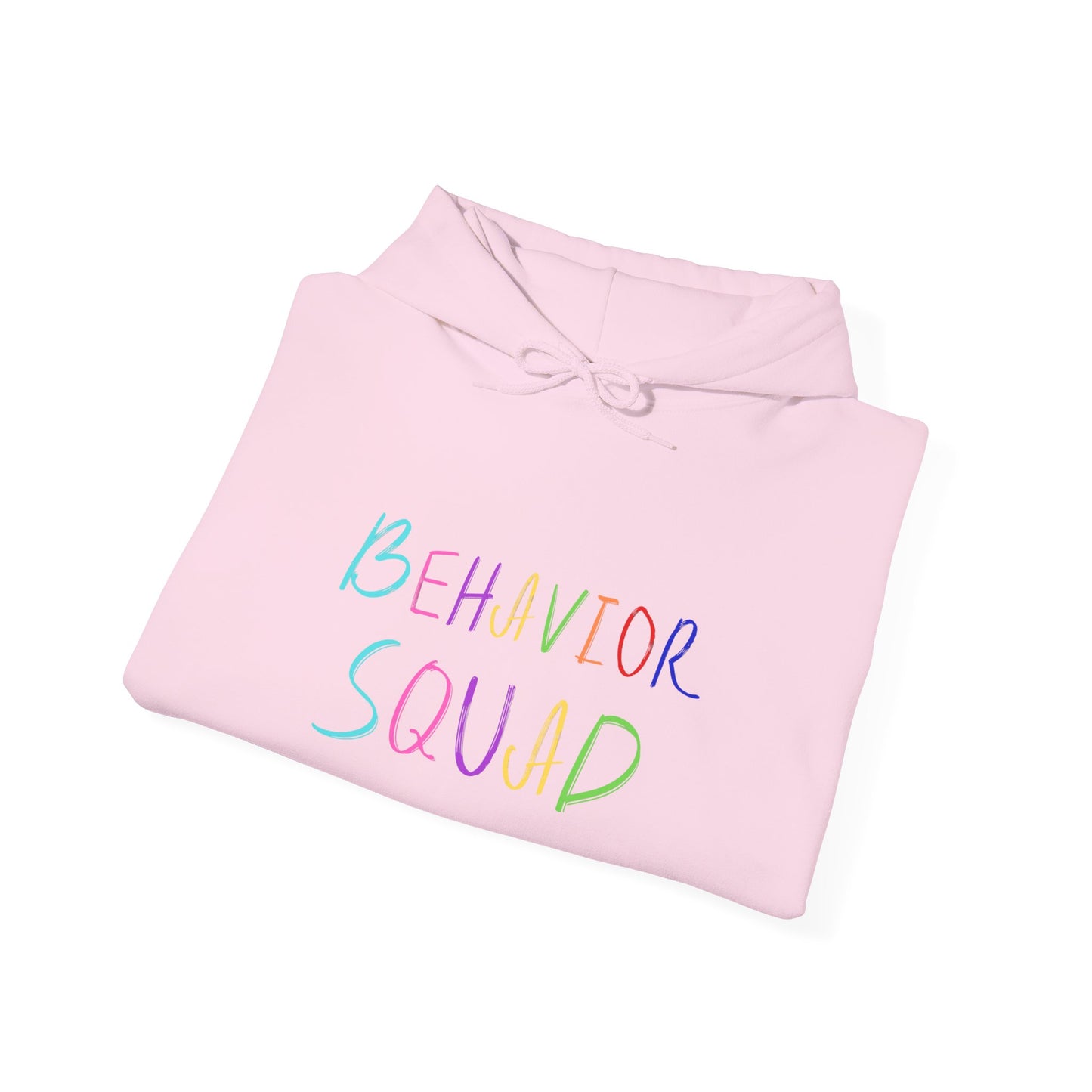 Behavior Squad Hoodie — Pastel Handwritten Teacher & Classroom Crew Pullover
