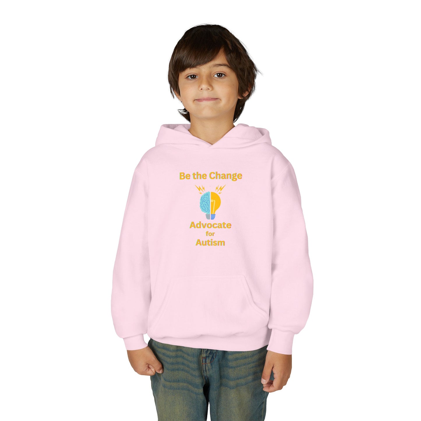 Youth Autism Advocate Hoodie — "Be the Change" Awareness Sweatshirt