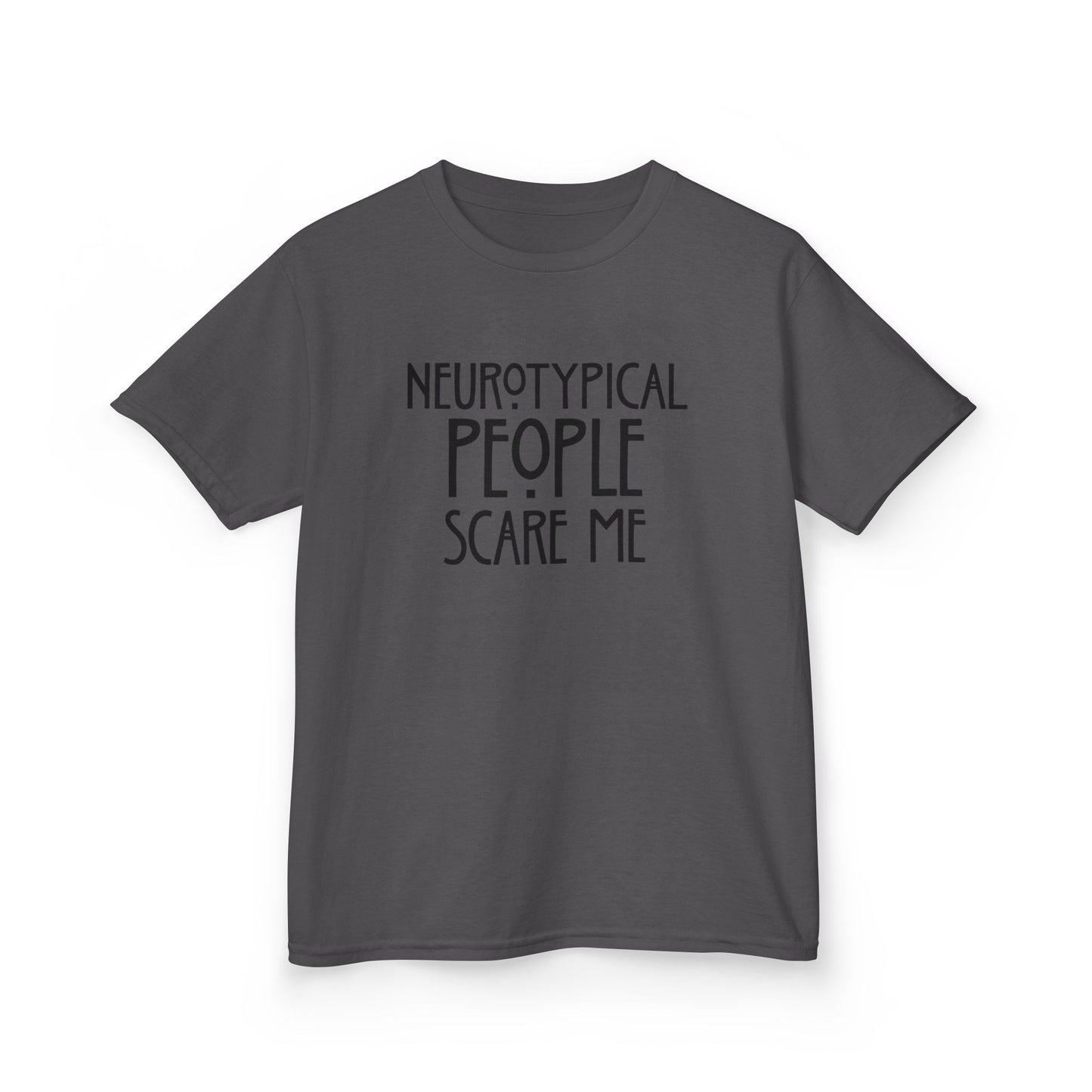 Kids Tee — "Neurotypical People Scare Me" Humor Autism Awareness Shirt