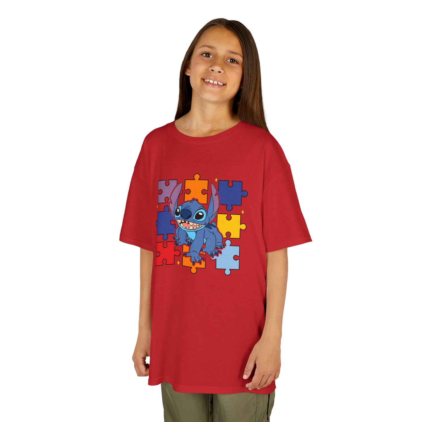Autism Puzzle Stitch Kids Tee