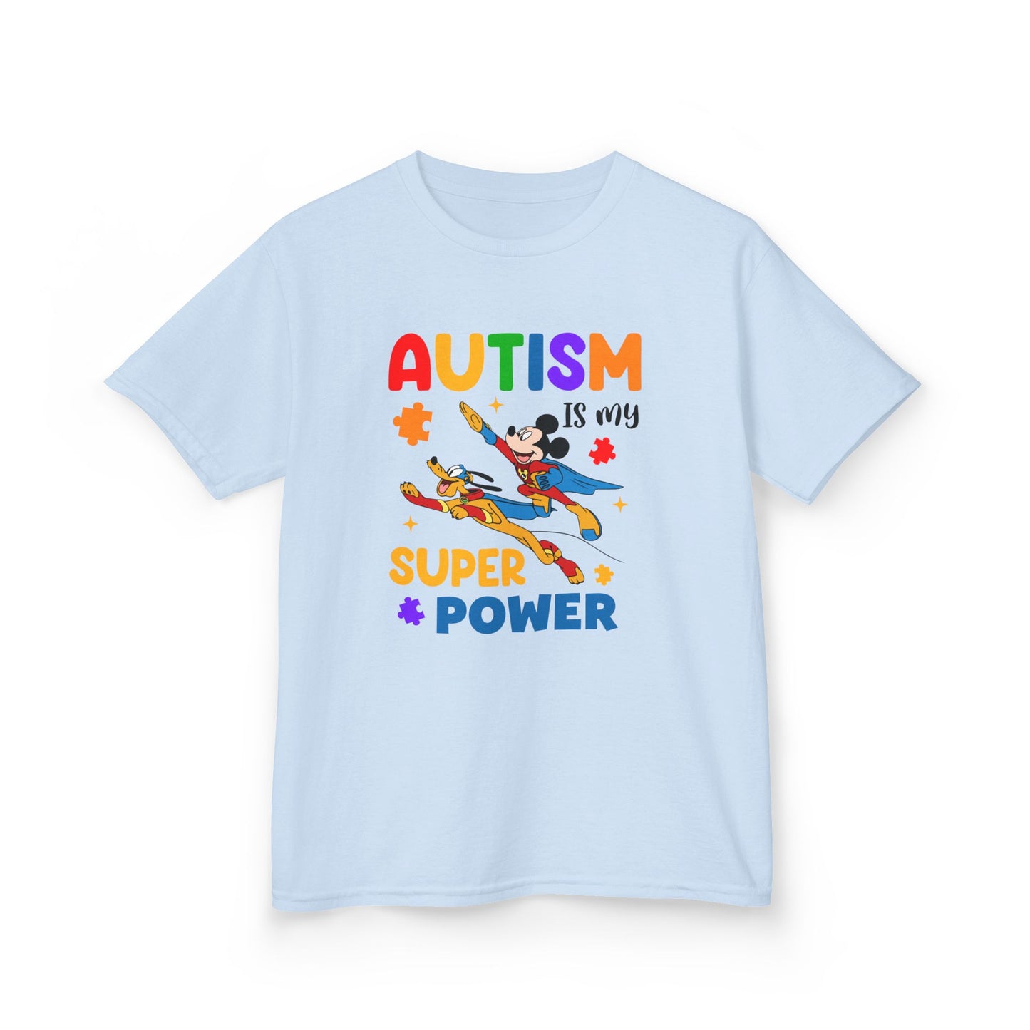 Autism Is My Superpower Kids T-Shirt — Colorful Awareness Tee
