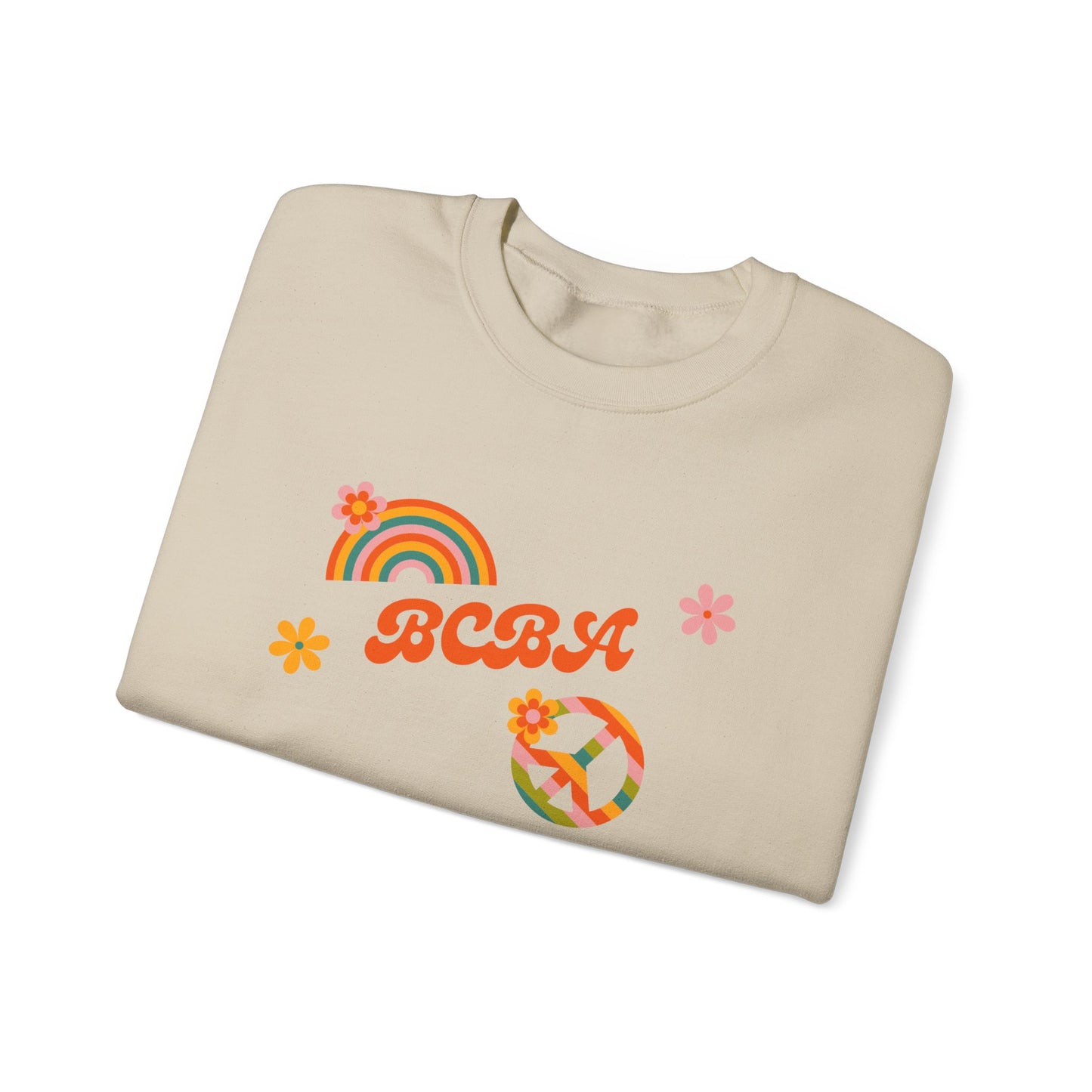 Retro Rainbow ‘BCBA’ Crewneck Sweatshirt
