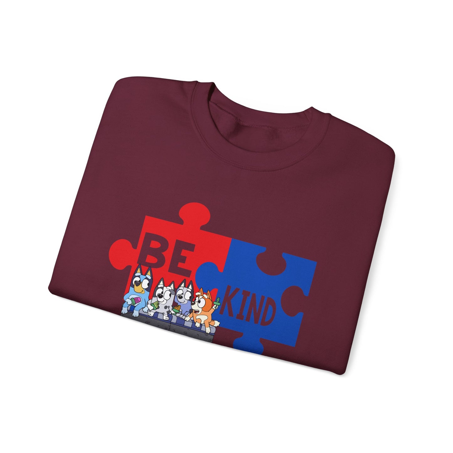 Be Kind Puzzle Sweatshirt — Inspirational Autism Awareness Crewneck