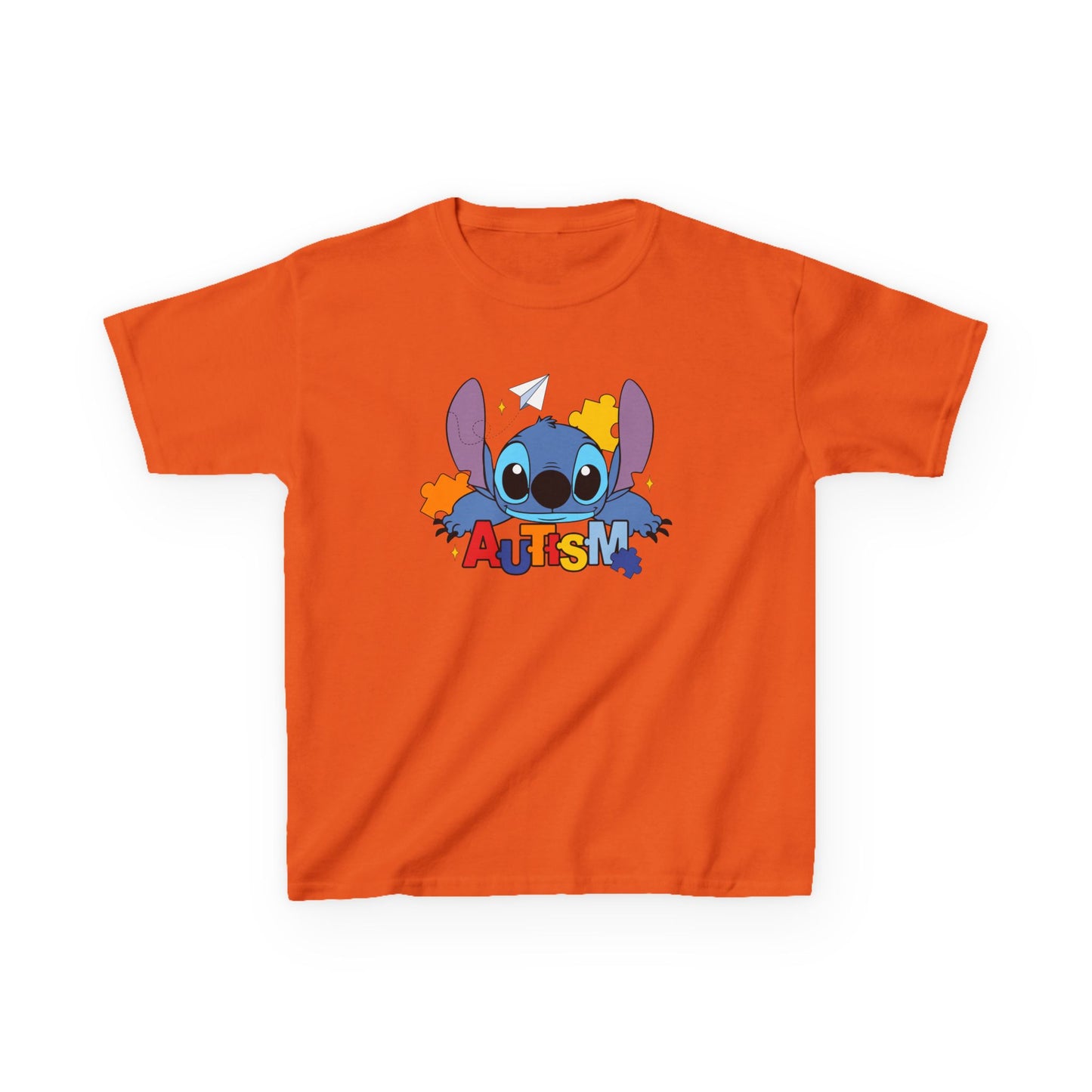 Kids Tee — Cute Stitch Autism Puzzle Design