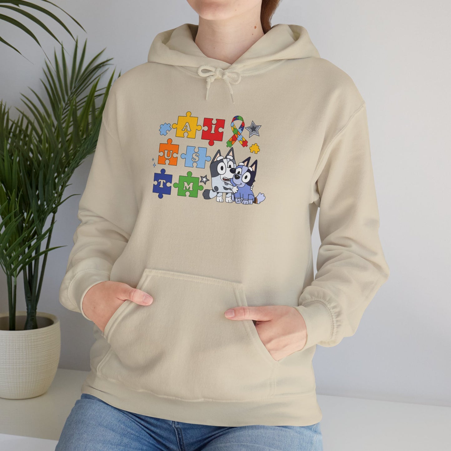 Autism Awareness Puzzle Paw Hoodie