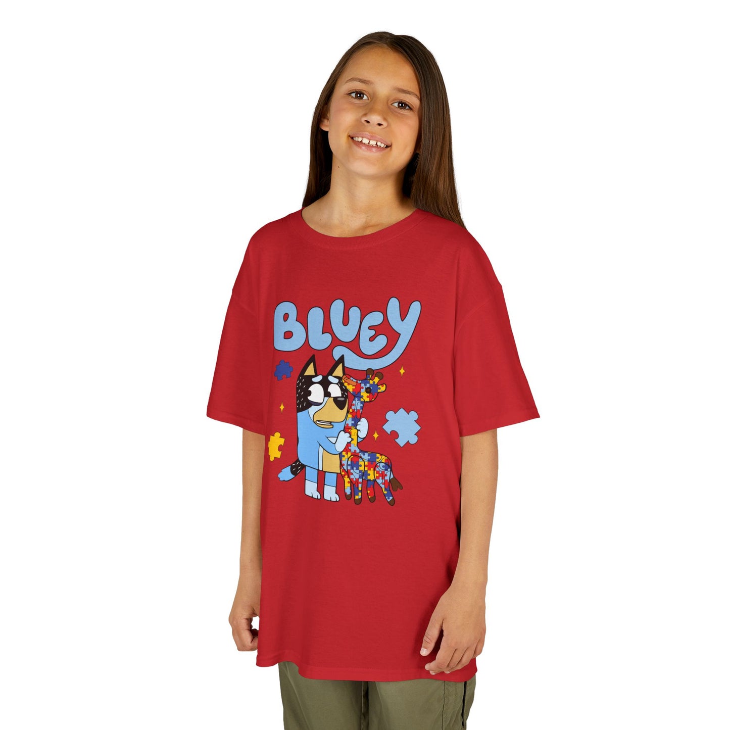 Bluey Kids T-Shirt – Colorful Cartoon Blue Heeler Design