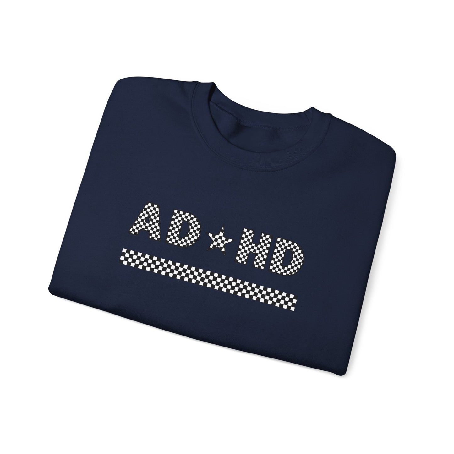 ADHD Star Checkered Crewneck Sweatshirt