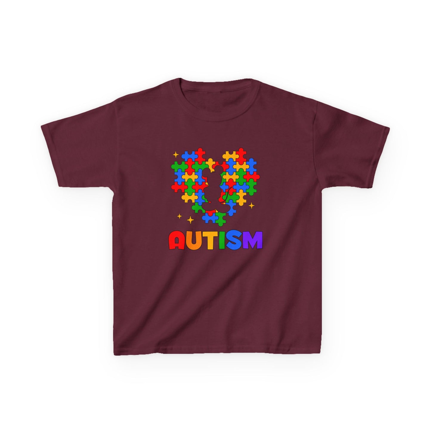 Kids Autism Puzzle-Heart T-Shirt — Colorful Awareness Tee