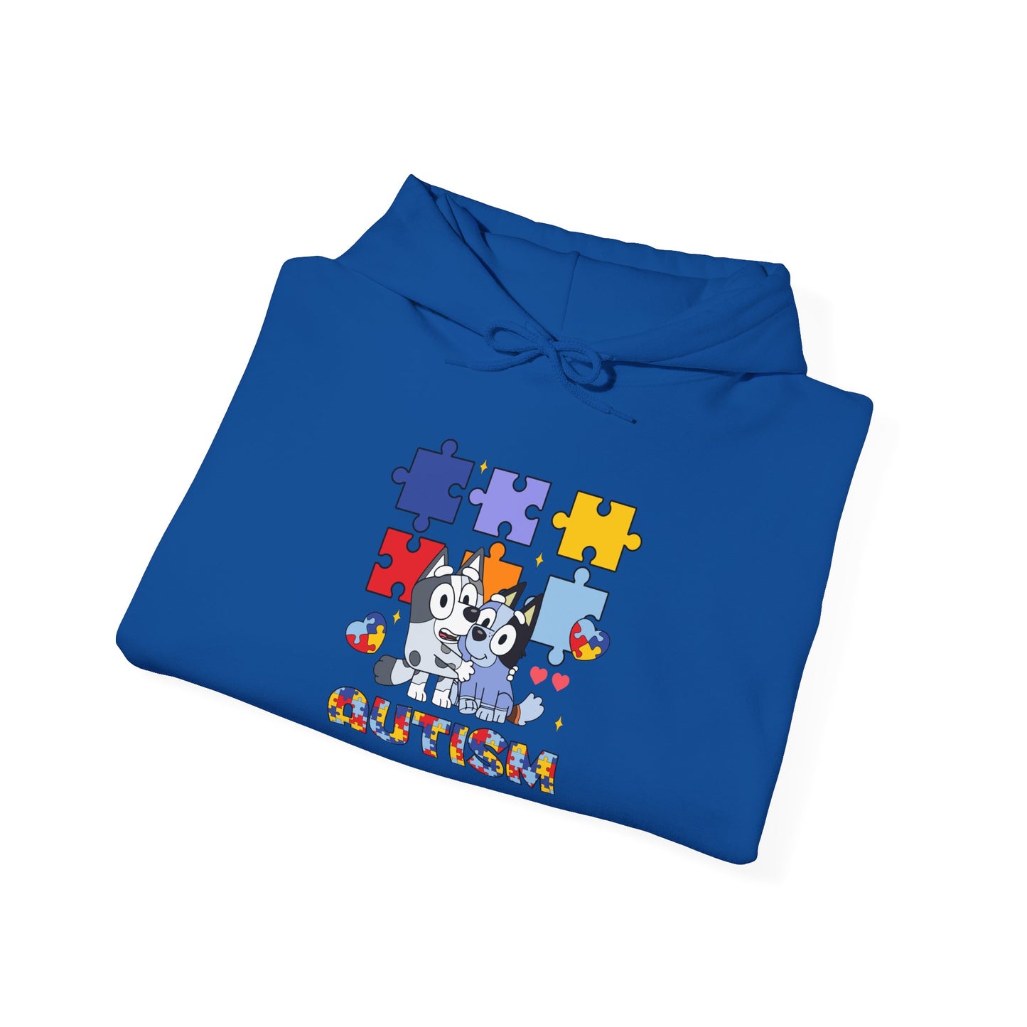Autism Awareness Puzzle Hoodie — Cute Cat Design "Autism"