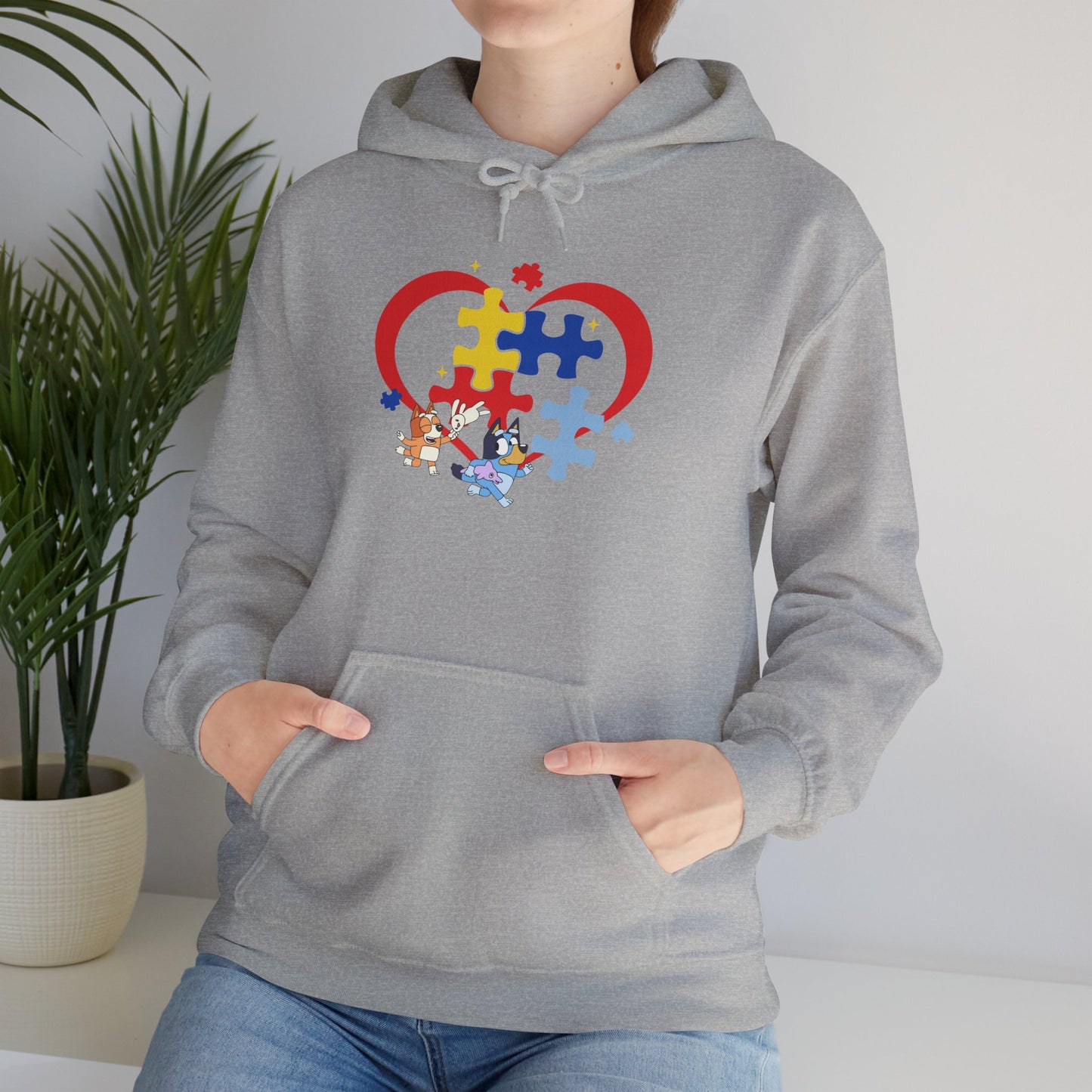 Autism Awareness Puzzle Heart Hoodie — Support & Love Sweatshirt