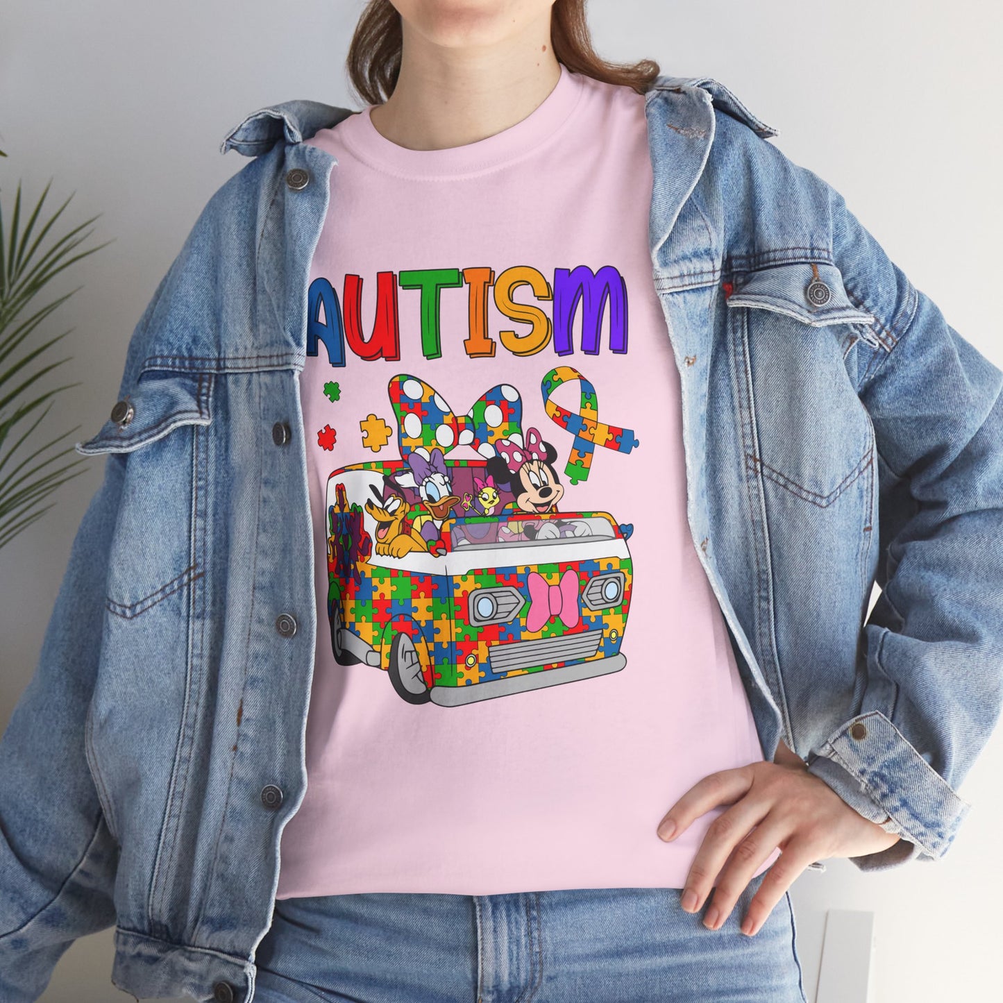 Autism Awareness Puzzle Van T-Shirt — Colorful Support Tee