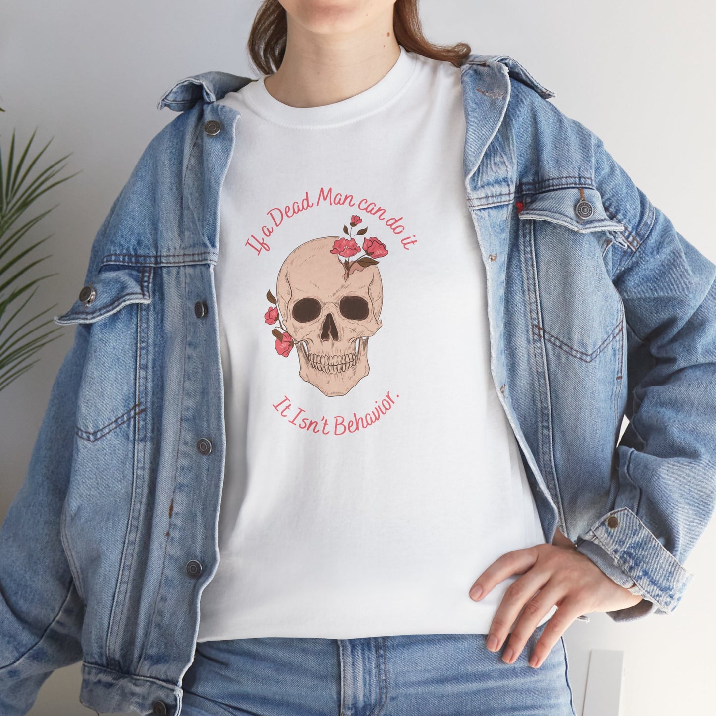 Skull & Roses Unisex Heavy Cotton Tee - Perfect for Halloween, Casual Wear, Gift for Friends, Skull Lovers, or Grunge Fashion