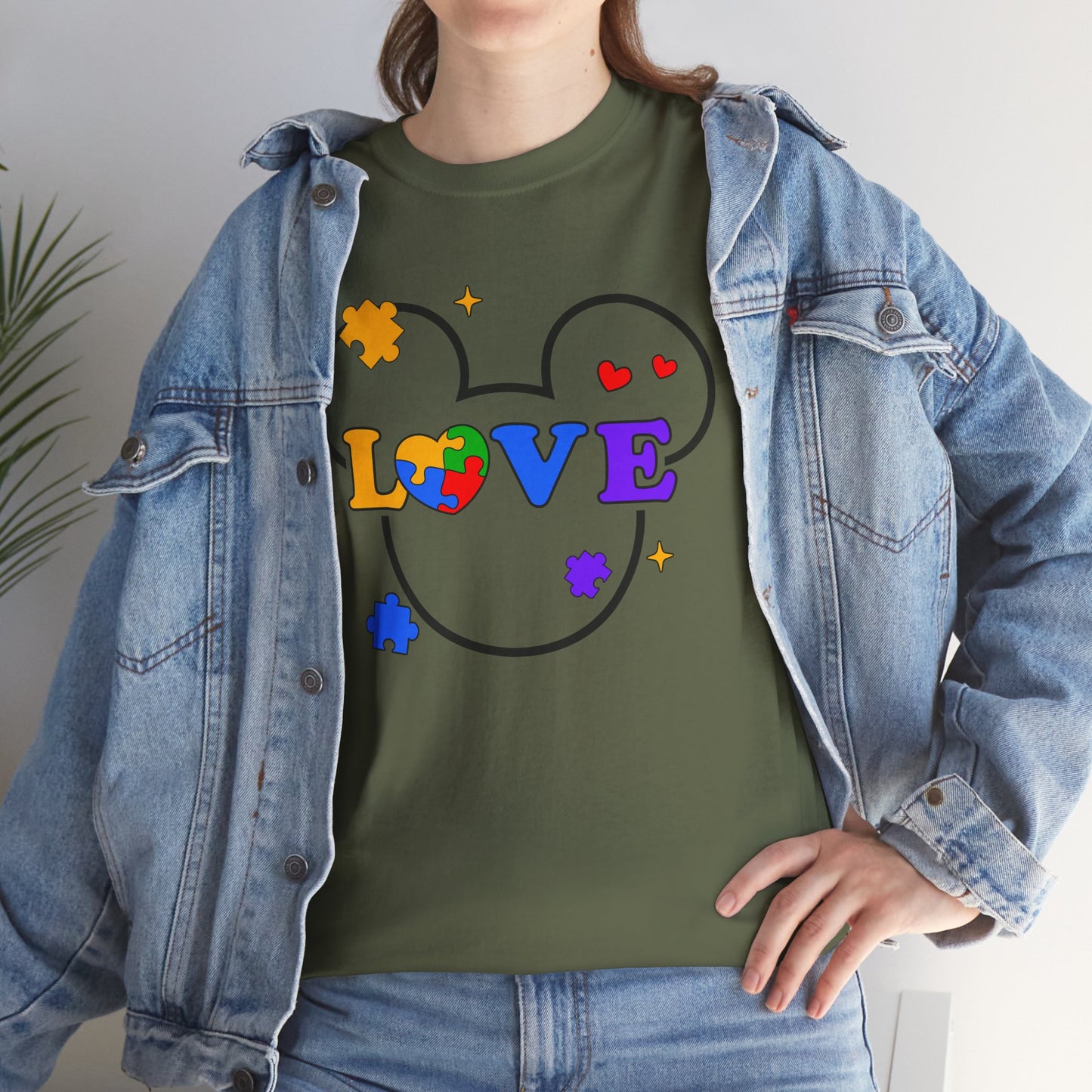 Love Puzzle T‑Shirt — Autism Awareness Heart Tee