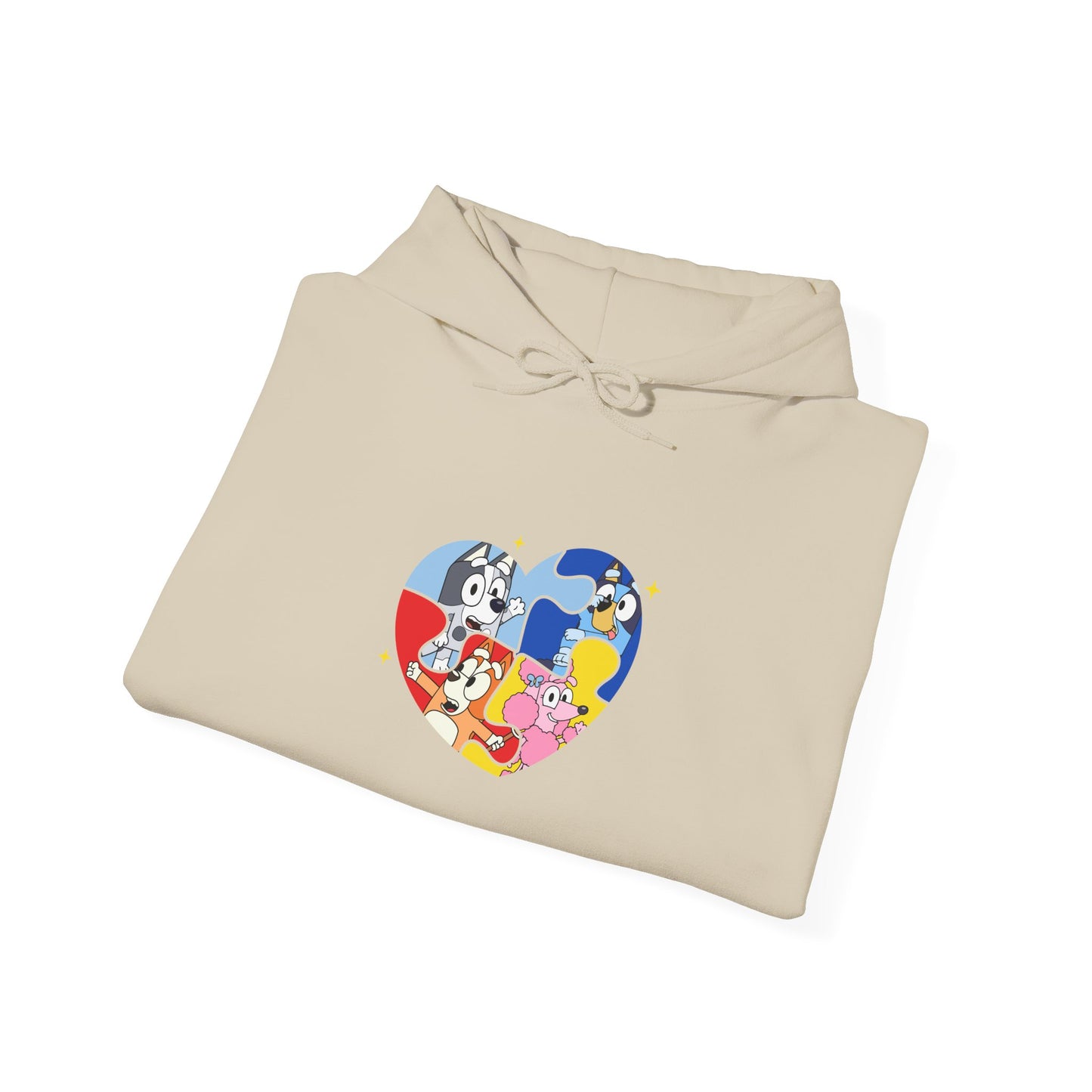 Retro Cartoon Heart Hoodie — Colorful Vintage Characters Graphic Sweatshirt