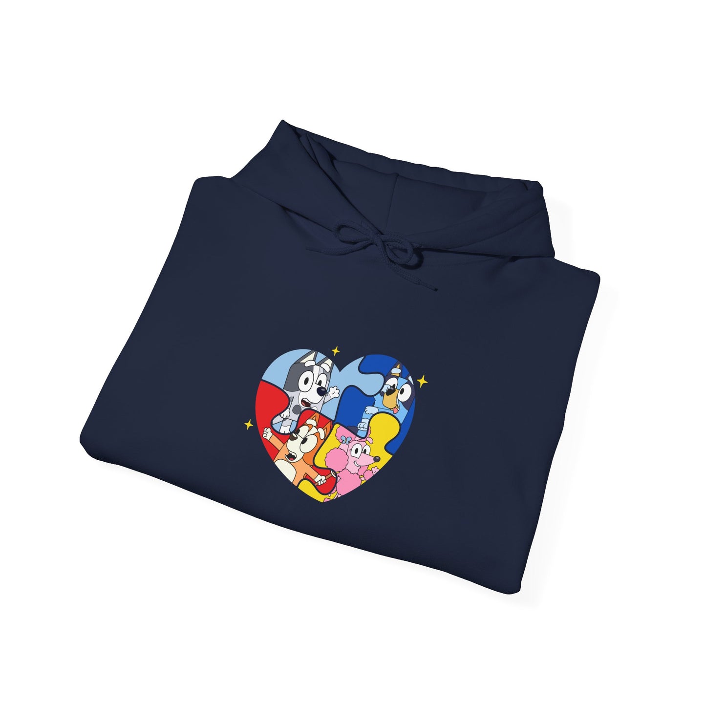 Retro Cartoon Heart Hoodie — Colorful Vintage Characters Graphic Sweatshirt