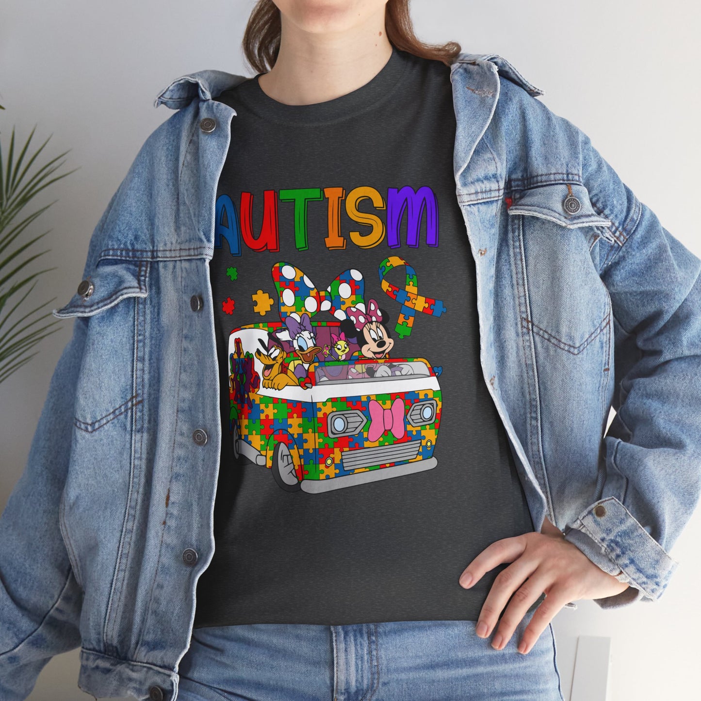 Autism Awareness Puzzle Van T-Shirt — Colorful Support Tee